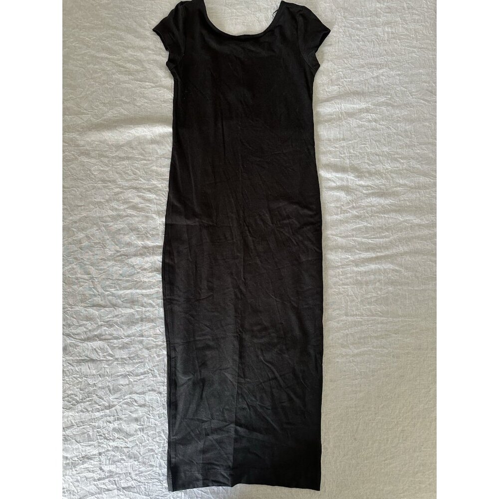 🌵4/$25 H&M Womens Dress Black Size XS Bodycon V Back‎ Goth Witchcore